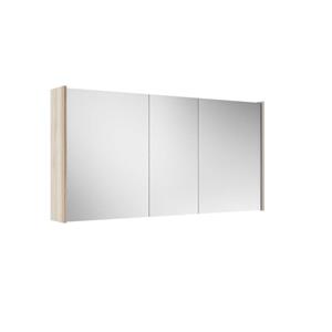 Adema Spiegelkast - 120x63x16cm -inclusief zijpanelen - beech (hout) SW812069/SW910735