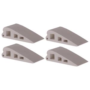 Deltafix Deurwig - 4x - wit - kunststof - 5,9 x 1,7 cm - deurstopper -