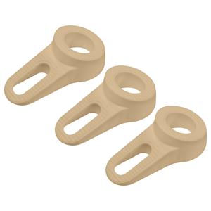 Deltafix Block it Deurwig - 3x - beige - TPE kunststof - 12 x 3,8 cm - deurstopper -