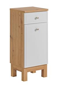Comad Samoa 810 FSC kleine staande kolomkast 35x33x87cm eiken/wit