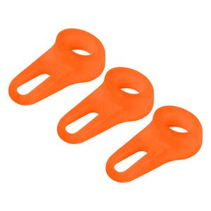 Deltafix Block it Deurwig - 3x - oranje - TPE kunststof - 12 x 3,8 cm - deurstopper -