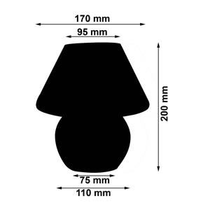 Busch Tafellamp glas, wit Ø 17 cm
