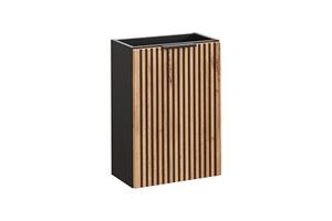Comad Xilo Black Wotan FSC onderkast met ribbelfront 40cm zwart/eiken