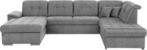 exxpo - sofa fashion Wohnlandschaft, (4 St.), 6x Kopfteilverstellung, Wahlweise mit Bettfunktion und Bettkasten