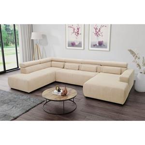 DOMO collection Zithoek BRANDON met verstelbare hoofdsteun, naar keuze zitdiepteverstelling, ook in cord