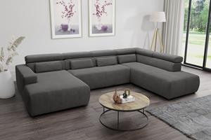DOMO collection Zithoek BRANDON met verstelbare hoofdsteun, naar keuze zitdiepteverstelling, ook in cord