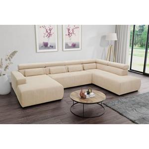 DOMO collection Zithoek BRANDON met verstelbare hoofdsteun, naar keuze zitdiepteverstelling, ook in cord