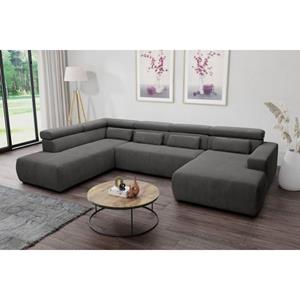 DOMO collection Zithoek BRANDON met verstelbare hoofdsteun, naar keuze zitdiepteverstelling, ook in cord
