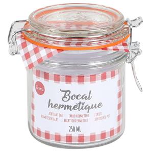 Urban Living Voorraadpot/bewaarpot - 250 ml - glas - met beugelsluiting - D8.5 x H10 cm -