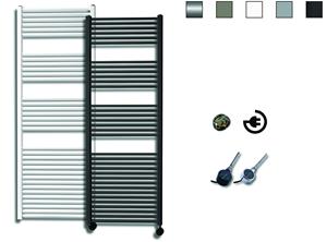 Sanicare elektrische design radiator 172x60cm wit met thermostaat zwart