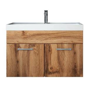 Badplaats Badkamermeubel Set Paso 01 80 x 40 cm - Eiken - Badmeubel met Wastafel