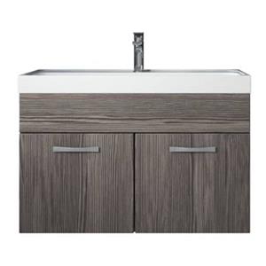 Badplaats Badkamermeubel Set Paso 01 80 x 40 cm - Grijs Eiken - Badmeubel met Wastafel