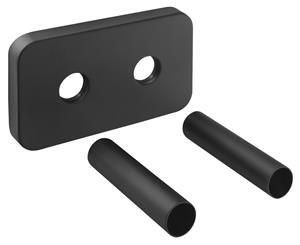 Wicher afdekrozet 12x7cm zwart mat
