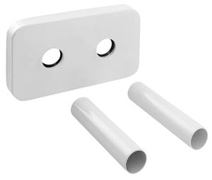 Wicher afdekrozet 12x7cm wit