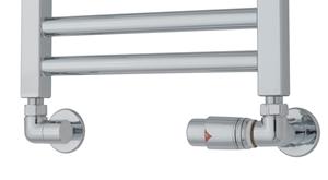 TVS Design Valves 220 aansluitset haaks rechts chroom