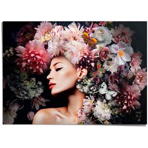 Reinders! Poster Vrouw met bloemenhoed
