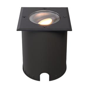 HOFTRONIC™ Cody LED Grondspot Zwart - GU10 4,5 Watt 345 lumen dimbaar - 2700K warm wit - Kantelbaar - Overrijdbaar - Vierkant - IP67 waterdicht