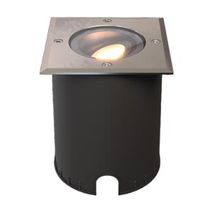 HOFTRONIC™ Cody LED Grondspot RVS - GU10 4,5 Watt 345 lumen dimbaar - 2700K warm wit - Kantelbaar - Overrijdbaar - Vierkant - IP67 waterdicht