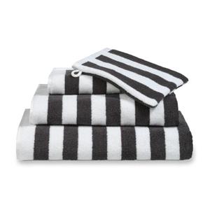 Vandyck Verona Stripes Douchelaken 70x140 off black