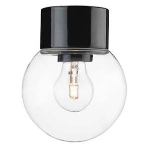 Ifo Electric IfÃ¶ Electric Classic Globe plafond-en wandlamp zwart IP54 150mm helder