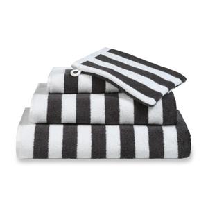 Vandyck Verona Stripes Gastendoekje 30x50 off black