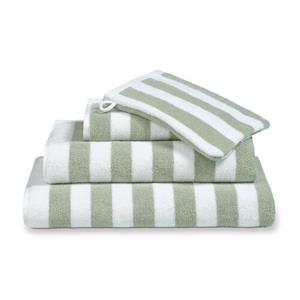 Vandyck Verona Stripes Washandje 16x22 smoke green