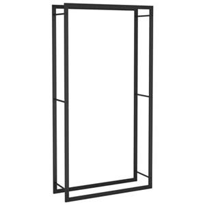 Haardhoutrek 80x28x154 cm staal matzwart