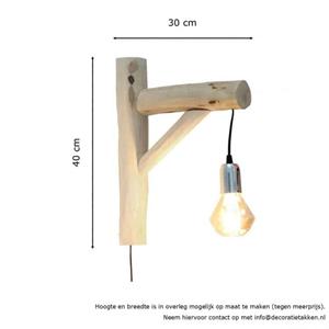 Decoratietakken Houten Muurlamp