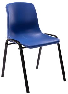 Stapelbare Bezoekers - Conferentiestoel Aura Kunststof, Blauw