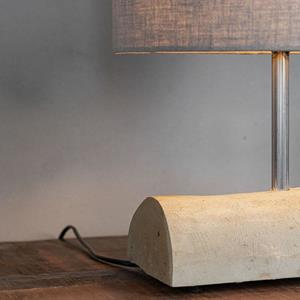 Decoratietakken Tafellamp Halve Brocante Stam met Cilinder Kap