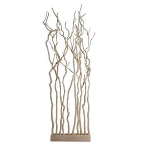 Decoratietakken Kronkelwilg Roomdivider | Met naturel voet | 165x60cm