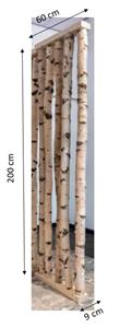 Decoratietakken Berken Roomdivider | Met naturel voet | 200x60cm