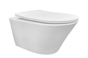 Mueller Afesta hangend toilet randloos met tornado flush en softclose toiletzitting wit glans