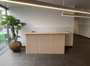 Loods XL Eikenhouten toonbank Elodie met akoestische panelen