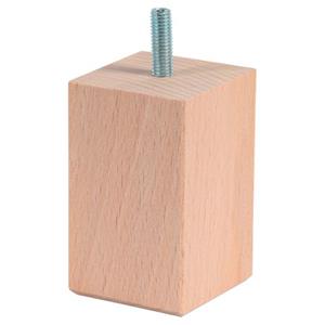 Duraline Meubelpoot Vierkant Hout 5x5x8cm Beuken Fsc 4pp