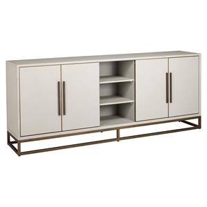 Richmond Interiors Richmond Dressoir Whitebone Eiken en Brass, 225cm - Verona Grey