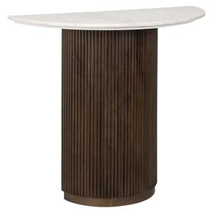 Richmond Interiors Richmond Sidetable Mayfield Marmer en Mangohout, 90cm - Bruin