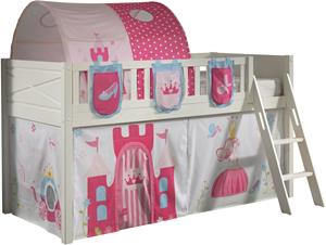 Vipack Hoogslaper Scott met ladder, ligoppervlak 90 x 200 cm, doek, opbergvak, tunnel, 4 designs