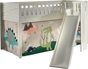 Vipack Hoogslaper Scott m. glijbaan/ladder toren, ligoppervlak 90 x 200 cm, doek, tunnel, 7 designs