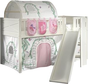 Vipack Hoogslaper Scott met schuine ladder, ligoppervlak 90 x 200 cm, doek, tunnel, 4 designs