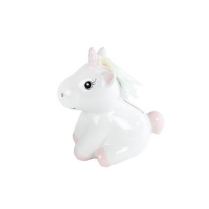 Massamarkt Spaarpot Unicorn Wit Of Roze Aardewerk 14,8x10,4x16,5cm