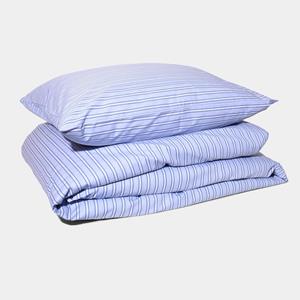 Homehagen Cotton percale Bedding set- Blue shirt stripe - Blue shirt stripe / 80x80 / 150x210