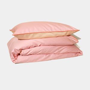 Homehagen Cotton sateen Bedding set- Light pink & cream - Light pink & cream / 60x63 / 200x220