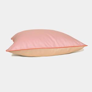 Homehagen Cotton sateen pillowcase - Light pink & cream - Light pink & cream / 60x70