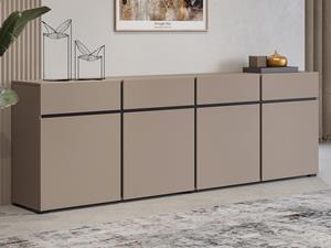 Mobistoxx Dressoir CROSSAIR 4 deuren 4 lades taupe