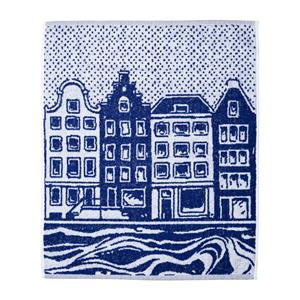 HEINEN  Delfts Blauw - Keukendoek Huisjes