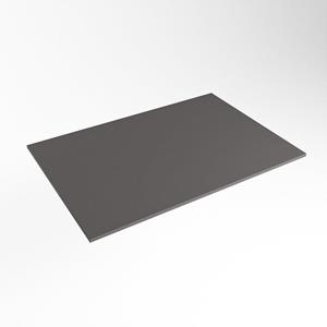 Mondiaz TOP 41 Topblad - 50x41x0.9cm - geschikt voor afdekplaat - Solid surface - Dark Grey TOP41-50X0.9DG