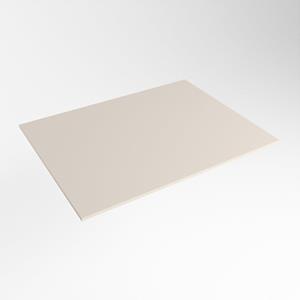 Mondiaz TOP 46 Topblad - 50x46x0.9cm - geschikt voor afdekplaat - Solid surface - Linen TOP46-50X0.9LIN