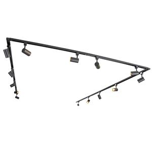 qazqa Smartes Schienensystem schwarz 1-phasig inkl. 14 Wifi GU10 - Jeana - Schwarz