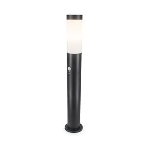 HOFTRONIC™ Dally LED Sokkellamp Zwart M - Bewegingssensor - Schemerschakelaar - E27 fitting - IP44 Waterdicht - 80 cm - tuinverlichting - padverlichting